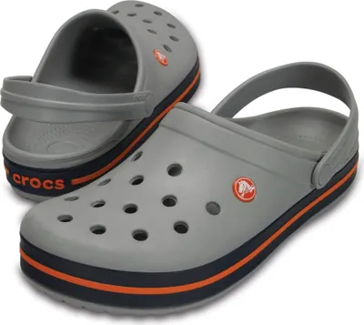 Obrázok produktu pre Crocs Crocband, Nazúvacie topánky, Unisex, Dospelý, Šedá, Oranžová, Biela, 36 - 37, 36-37
