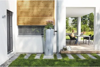 Produktbild von Regenspeicher GARANTIA Stone 2in1 350 L silber