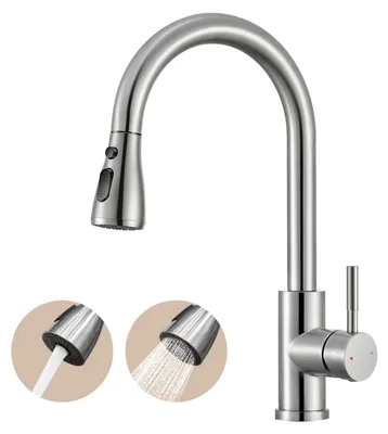 Obrázek produktu pro Kuchyňská baterie s výsuvnou sprchovou hlavicí a flexibilní výtokovou trubkou