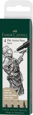 Produktbild von FABER-CASTELL Tuschestift Pitt Artist Pen Farbe 199 4x