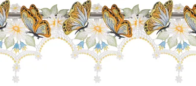 Produktbild von Stangendeko "Schmetterling", Original Plauener Spitze,  16 cm / 1 Rapport