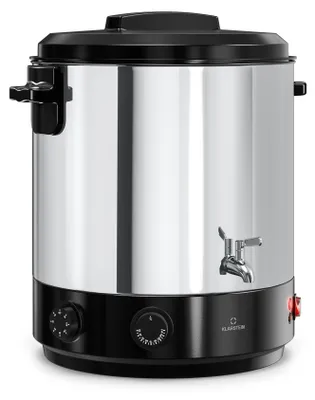 Produktbild von Klarstein Biggie Mechanischer Einkochautomat, 25 L Edelstahl-Einkochtopf & Glühweinkocher mit Edelstahlhahn, 1800 W, 30–110 °C, Timer, Einweckautomat, Heißgetränkespender