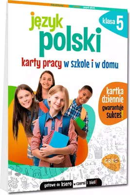 Zdjęcie produktu dla Greg Język Polski Klasa 5: Karty Pracy - Szkoła I Dom