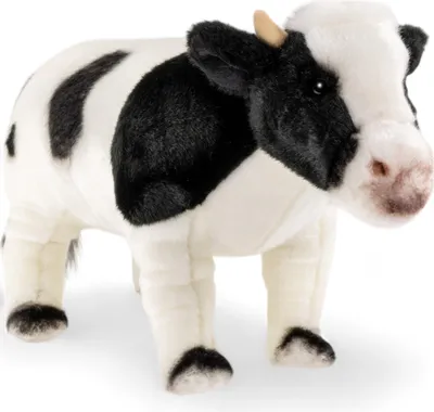 Immagine prodotto di Carl Dick mucca bianca e nera in piedi di circa 36 cm peluche, peluche, peluche 3658