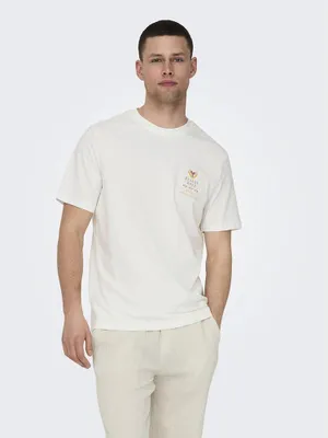 Produktbild von Only & Sons Manuel Life Kurzarm-t-shirt Beige 2XL Herren Beige 2XL