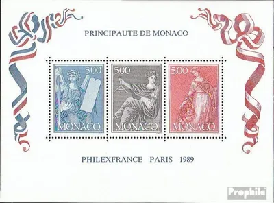 Produktbild von Briefmarken Monaco 1989 Mi Block45 (kompl.Ausg.) postfrisch PHILEXFRANCE 89