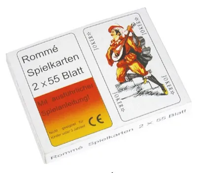 Obrázok produktu pre Sada kariet Rommé, viacfarebná – Dve sady po 55 kariet pre vzrušujúce večery plné hier