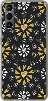 Produktbild von MuchoWow® Handyhülle Schutzhülle Hülle für Telefoonhoesje Samsung Galaxy S21 Mädchen - Herz - Schnittmuster - Mädchen - Kinder - Kinder Silikon Softcase Handy Hülle - Softcase