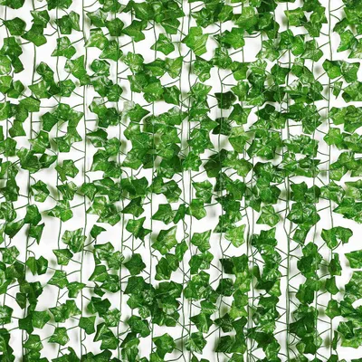 Image de Guirlande de lierre artificielle, 24 pièces, 50,4 mètres, en soie et plastique, pour décoration