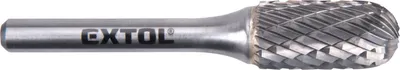 Obrázek produktu pro EXTOL INDUSTRIAL karbidová fréza, válcová s kulovým koncem, průměr 12x25mm/stopa 6mm, středový řez (dvojitý)