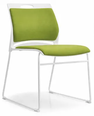 Immagine prodotto di Sedia da conferenza moderna con schienale ergonomico e seduta verde