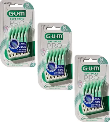 Produktbild von 3x GUM Soft-Picks Pro medium - 3x 60 Stück