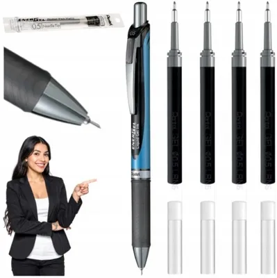 Produktbild von Pentel EnerGel BLN75 Fineliner Schwarz Set 0,5mm