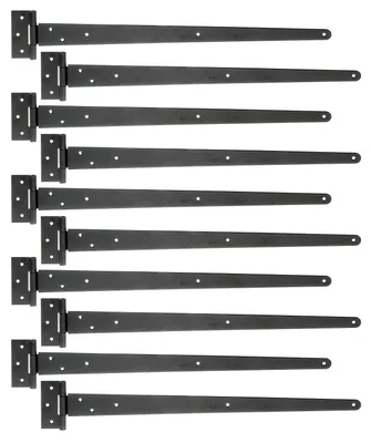 Zdjęcie produktu dla Alberts 829964 Zawiasy krzyżowe, czarna powłoka zanurzeniowa, zawias 596 x 48 mm, zawias 90 x 40 mm, zestaw 10 szt
