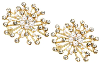 Productafbeelding van Sneeuwvlok-kristal veiligheidsspeld-broche - Decoratieve speld - Kleding en accessoires - 2 stuks