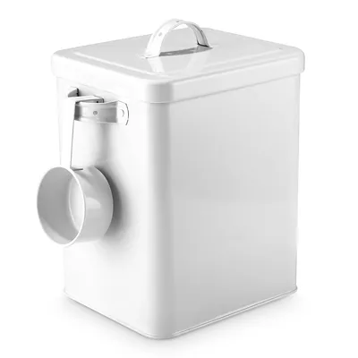 Produktbild von Metallbehälter mit Deckel 6L – Waschmittelbox, Katzenfutterdose oder Kaffeebehälter aus Stahlblech, luftdicht & rostfrei