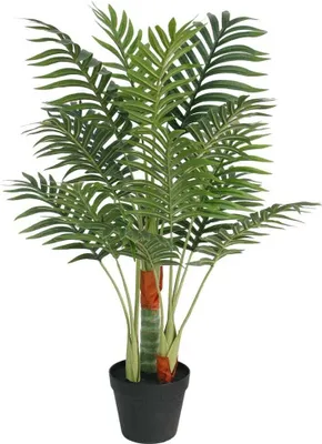 Image de Palmier artificiel avec 3 troncs vert 85 cm PP