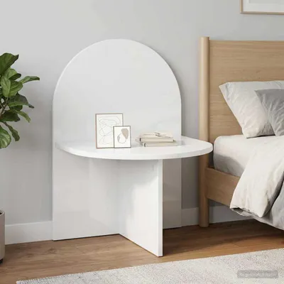 Immagine prodotto di vidaXL Comodino bianco lucido 48 x 49 x 65 cm in materiale derivato dal legno