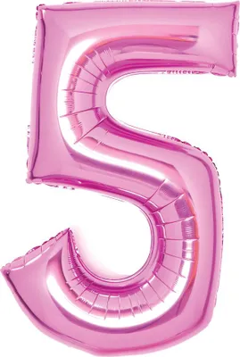 Image de amscan Ballon en plastique Nombre 5