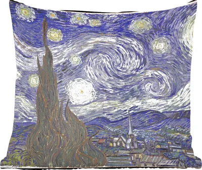 Produktbild von MuchoWow® Zierkissen Sofakissen Wohnzimmer Dekokissen 45x45 cm Sternennacht - Vincent van Gogh - Schlafpolster - Polster für das Sofa