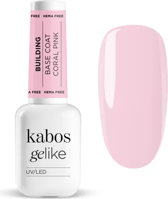 Zdjęcie produktu dla Kabos Gelike Kolorowa baza budująca Base Coat Coral Pink 10ml