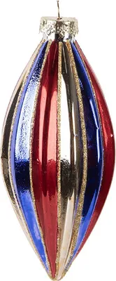 Image de Clayre & Eef 6GL5104 Boule de Noël Ø 6x13 cm Multicolore