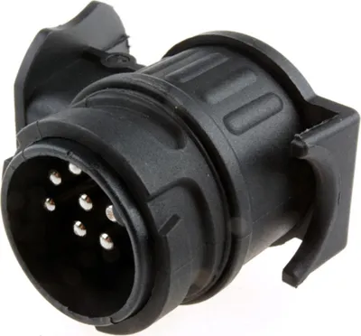 Produktbild von Kurzer Adapter für Zugfahrzeug (13-polige Dose) auf Anhänger (7-poliger Stecker)