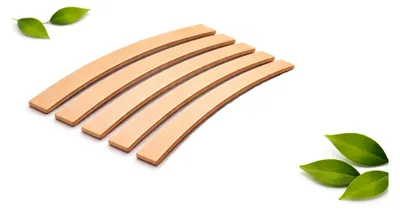 Produktbild von Federholzleisten - 5/10 Stück, Lattenrost aus Buchenholz für Matratzen, Rolllattenrost 53 mm x 8 mm, Längen: 695/795/895 mm