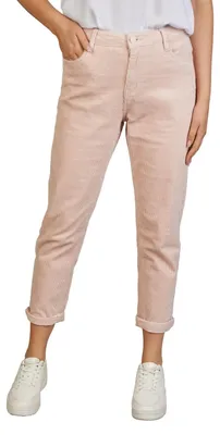 Productafbeelding van DENIMFY Cordbroek dames, mom fit, hoge taille, rechte pijpen, stretch, model DFLisa