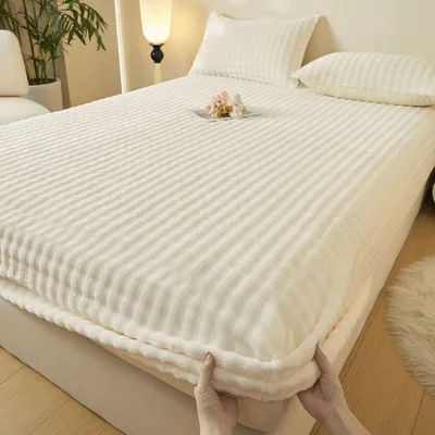 Image de Housse de matelas en velours, dimensions 180x200 cm