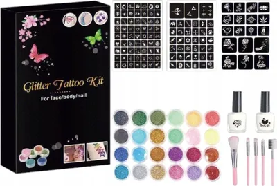 Obrázek produktu pro Creative Glitter Tattoo Kit XXL 120 šablonových samolepek