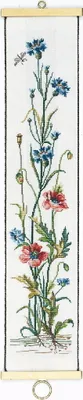 Produktbild von Eva Rosenstand Kreuzstich Set "Kornblume und Mohn", Zählmuster, 14x65cm