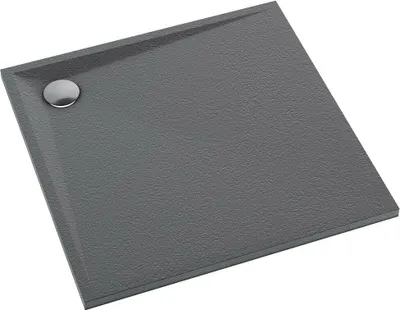 Produktbild von Sellon24® Duschtasse Duschwanne extraflache Acrylwanne Steinoptik  Anthrazit Grau  90x90x3