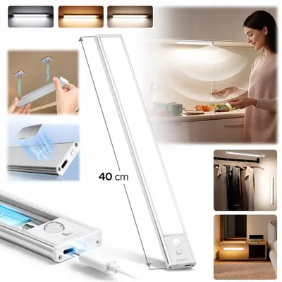 Produktbild von LED-Leuchte, zur Montage, werkzeuglos, Unterbauleuchte, 40 cm