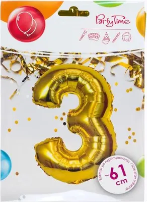 Imagen del producto de Globo de aluminio XXL, color dorado, 61 cm