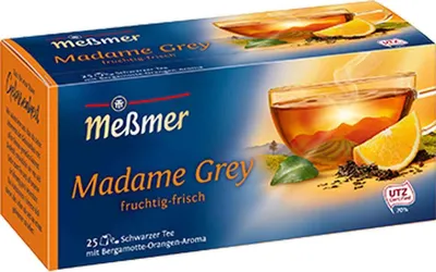 Produktbild von Meßmer Schwarztee Madame Grey mit Bergamotte und Orangen Aroma 43g