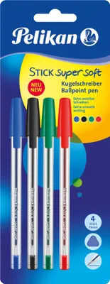 Produktbild von Pelikan Stick K86s super soft Kugelschreiber  - 4 Stück sortiert