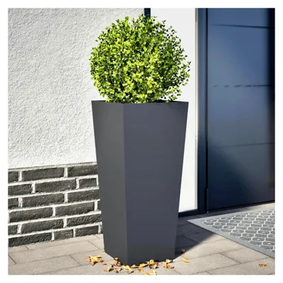 Produktbild von Pflanzkübel 2 Stück Anthrazit 35x35x75 cm Stahl