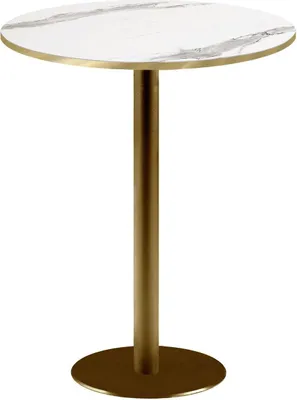 Produktbild von Runde Reckstange Ø 60 cm Rom Bistro aus weißem Marmor