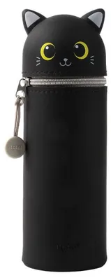 Image de iTOTAL Trousse en Silicone Souple 2-en-1 - chat noir