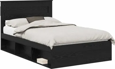 Obrázek produktu pro vidaXL Rám postele černý 120 x 200 cm z masivního borovicového dřeva