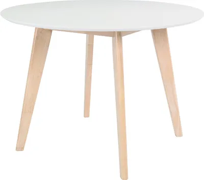 Produktbild von Miliboo - Design-Tisch LEENA Holz und Weiß D100