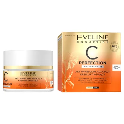 Obrázok produktu pre Eveline C Perfection+ Witamina Cg Aktywnie odmładzający krem liftingujący 60+, 50 ml