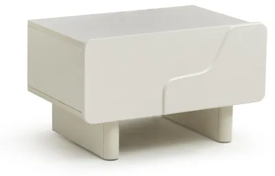 Image de Table de chevet compacte au design moderne et à l'espace de rangement pratique