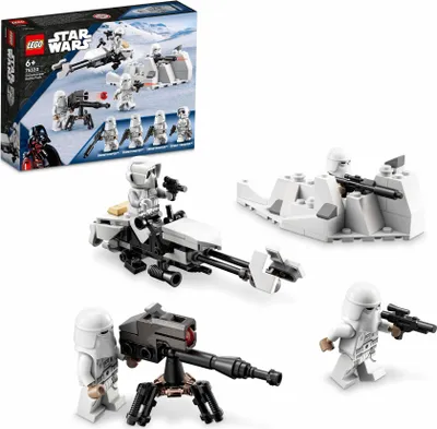 Produktbild von LEGO 75320 Star Wars Snowtrooper Battle Pack mit 4 Figuren, Waffen und Düsenschlitten, Spielzeug zum Bauen für Kinder ab 6 Jahren
