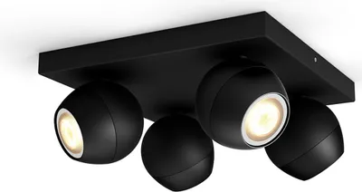 Obrázek produktu pro Philips Hue White ambiance Čtverný reflektor Buckram, Chytré bodové osvětlení, Bluetooth, Černá, LED, Kov, GU10
