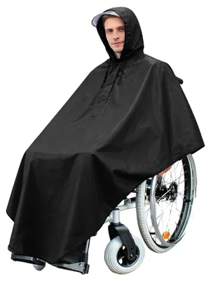 Produktbild von Solidchoice – Regenponcho für Erwachsene – Wasserdichter Poncho mit Kapuze und reflektierenden Streifen