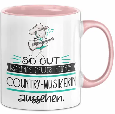 Produktbild von Country-Musikerin Geschenk Tasse So Gut Kann Nur Eine Country-Musikerin Aussehen Geschenkidee Geburtstag Weihnachten Lustig (Rosa)