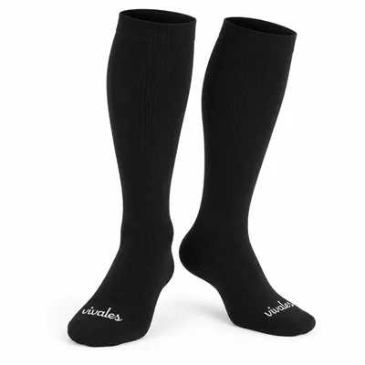 Immagine prodotto di Calze a compressione graduata in bambù – BAMBOOLES, colore nero