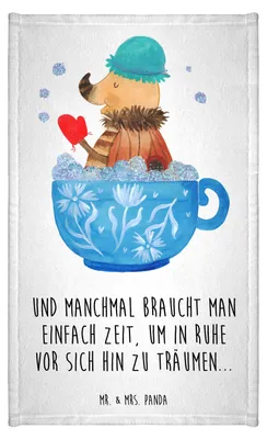 Produktbild von Mr. & Mrs. Panda frottierhandtuch Nachtfalter Schaumbad - Weiß - Geschenk, badezimmer handtuch, Klein, Bad, Tasse, Gästeformat, WC, Gästetuch, Gästehandtuch 30x50, Baden